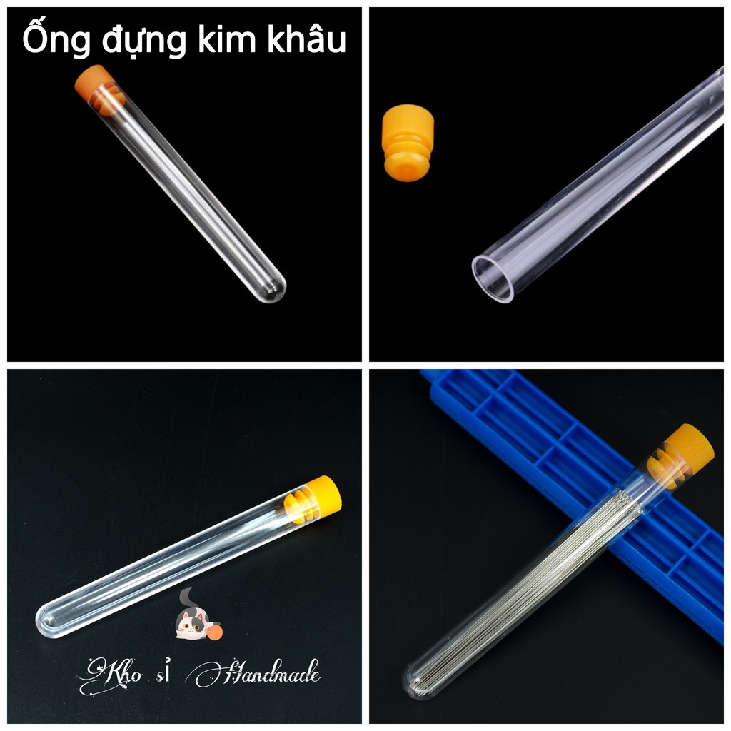 Ống nhựa đựng kim khâu len (Không kèm kim khâu)