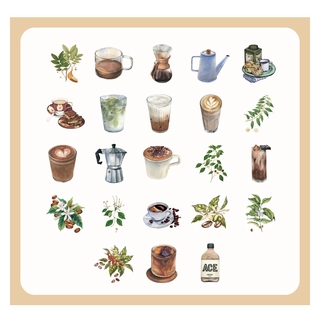 Set 46 Miếng Dán Trang Trí Sổ Tay / Nhật Ký Diy