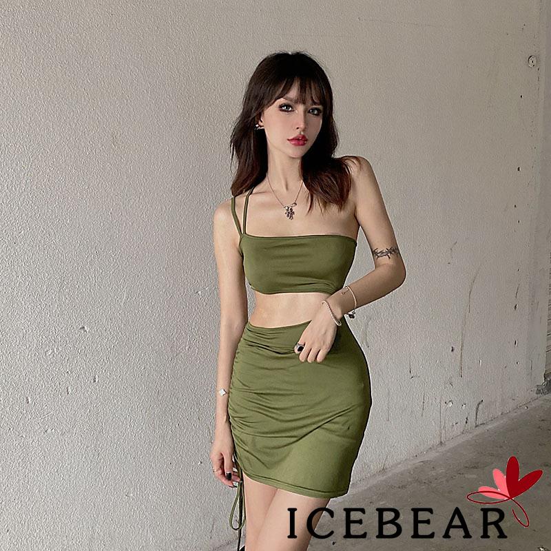 Đầm lệch vai màu trơn thời trang cho nữ