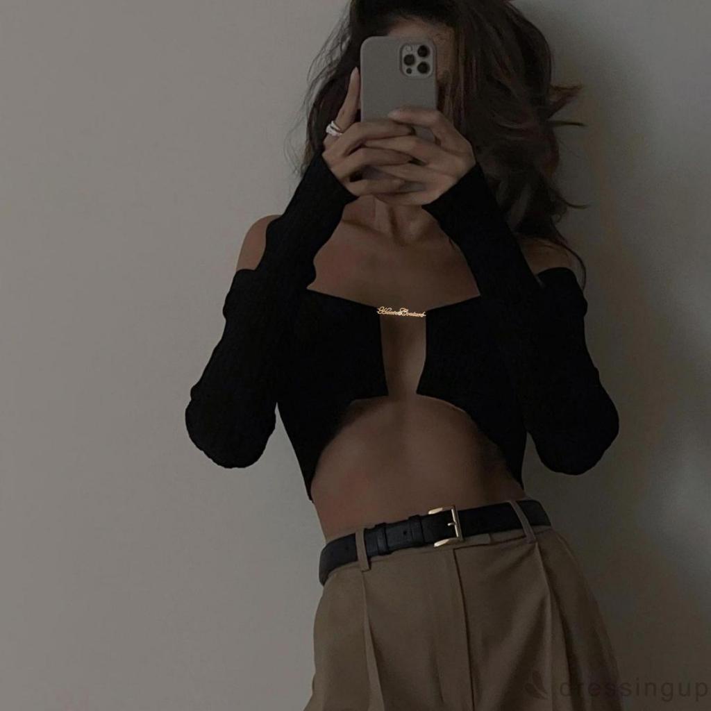 Áo khoác cardigan dệt kim tay dài thời trang quyến rũ dành cho nữ