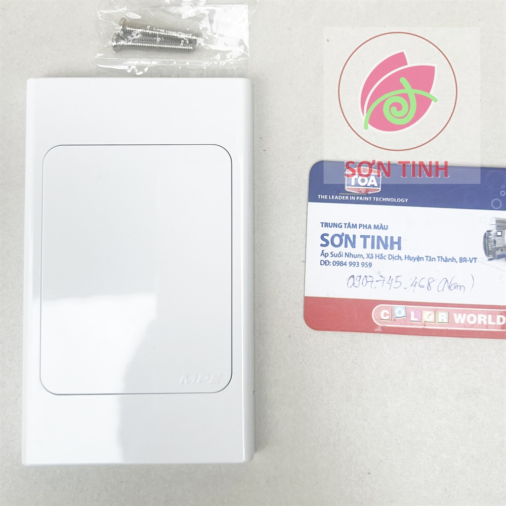 Mặt nạ trơn A201VXN âm tường , nổi ĐƠN CHỮ NHẬT MPE