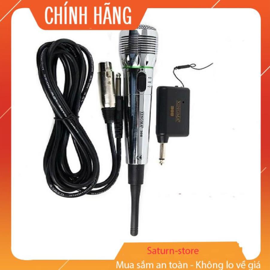 ⭐ Micro không dây kết hợp có dây 2 trong 1 đa năng giá rẻ Xingma AK-308G cao cấp, dùng cho âmly, loa kéo hát rong...