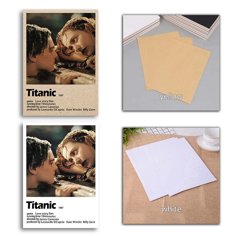 Tấm Áp Phích Trang Trí Phòng Khách / Quán bar Hình Tàu titanic Kiểu retro