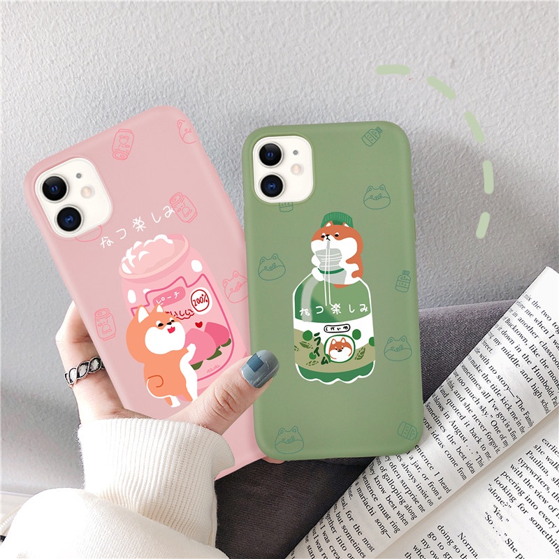 Ốp Điện Thoại Hình Chú Chó Shiba Dễ Thương Cho iPhone 6/6s PIus 7/8/SE 2020 7/8PIus X XS XR XSMAX iPhone11 12 13 Pro Pro Max