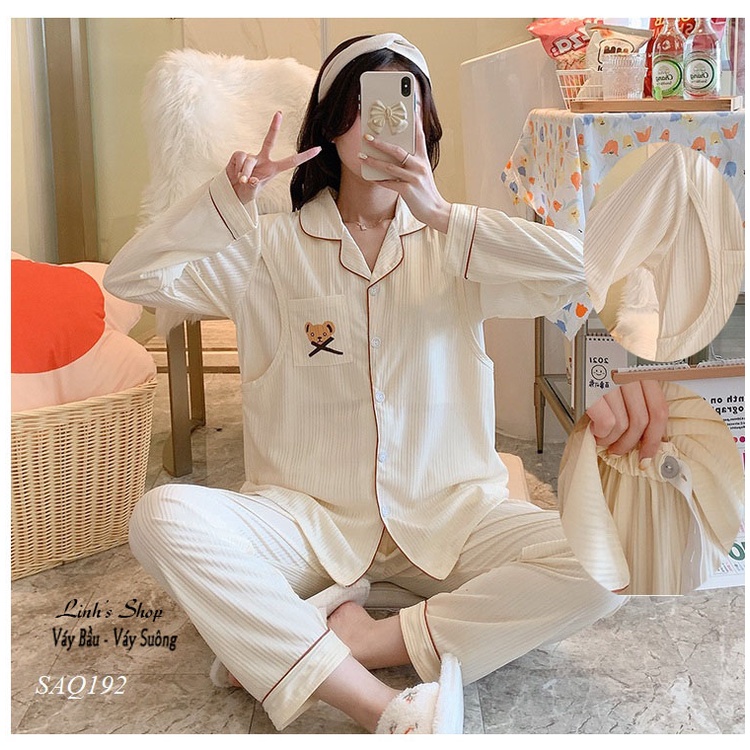 Bộ Bầu Dài Tay Sau Sinh-SAQ138