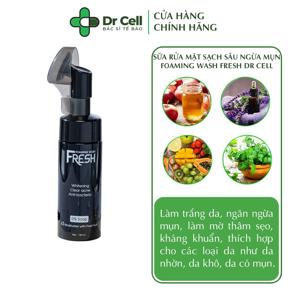 Sữa Rửa Mặt Sạch Sâu Ngừa Mụn Foaming Wash Fresh Dr Cell 150ml