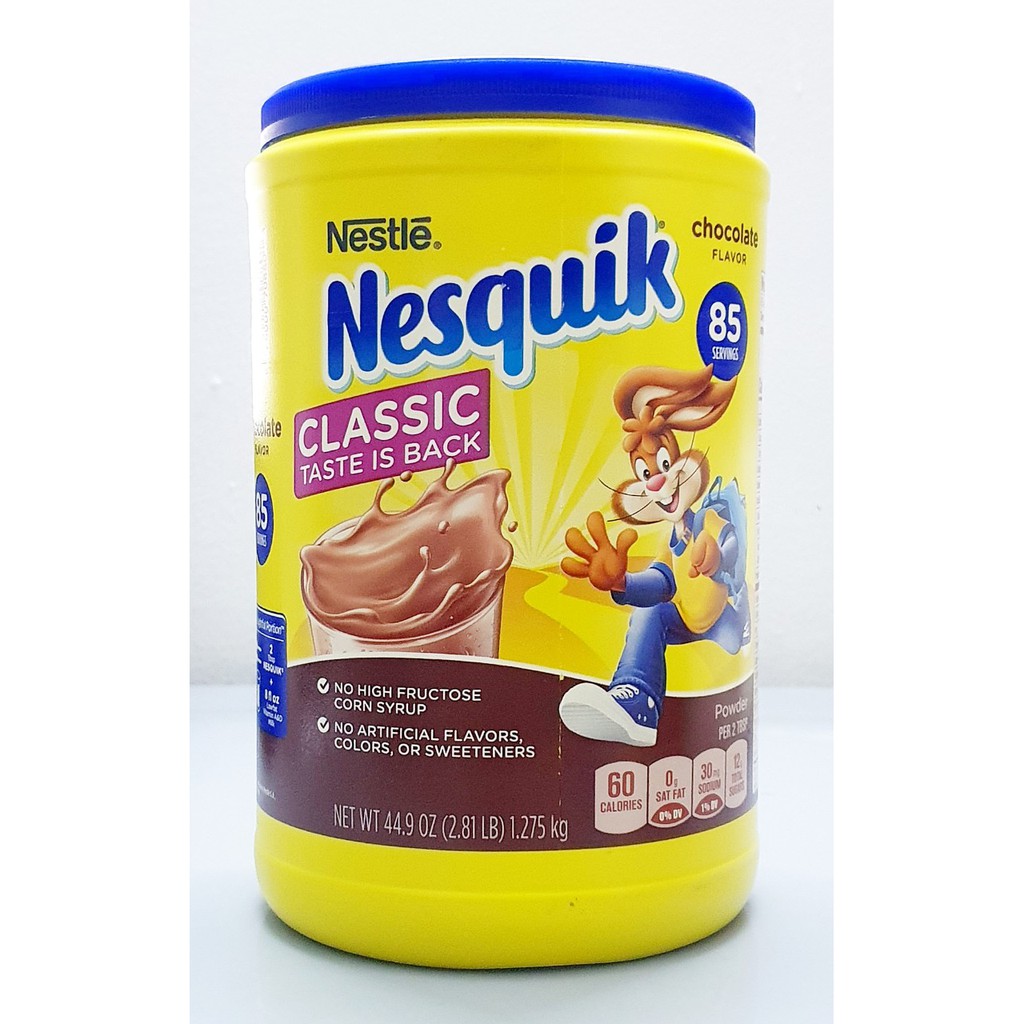 Bột Cacao Hòa Tan NESTLE NESQUIK Hương chocolate Hủ 1.275kg của Mỹ