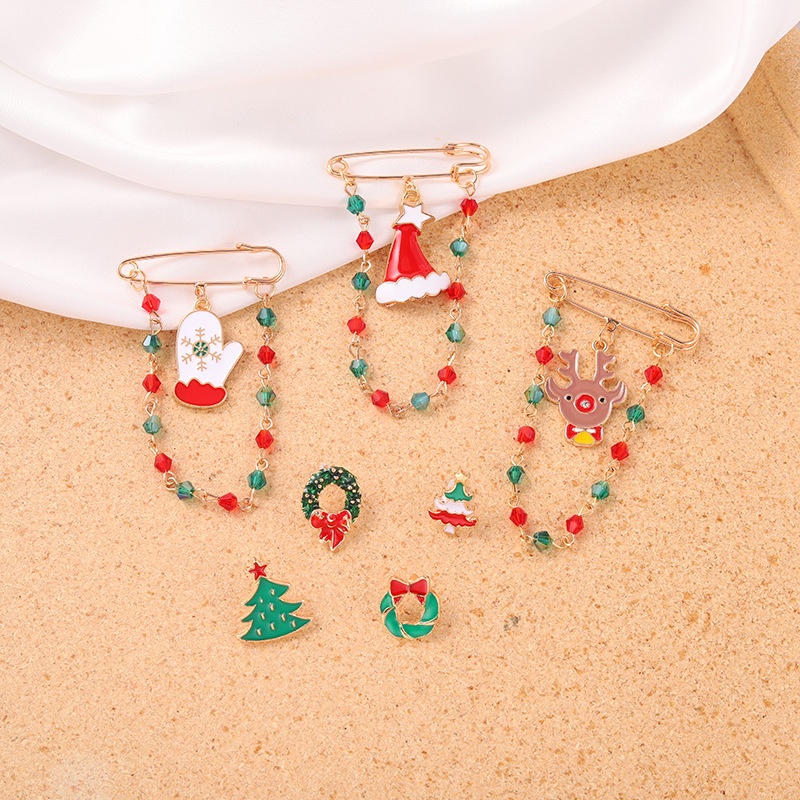 Ghim Cài Áo Hợp Kim Hoạ Tiết Giáng Sinh Dễ Thương