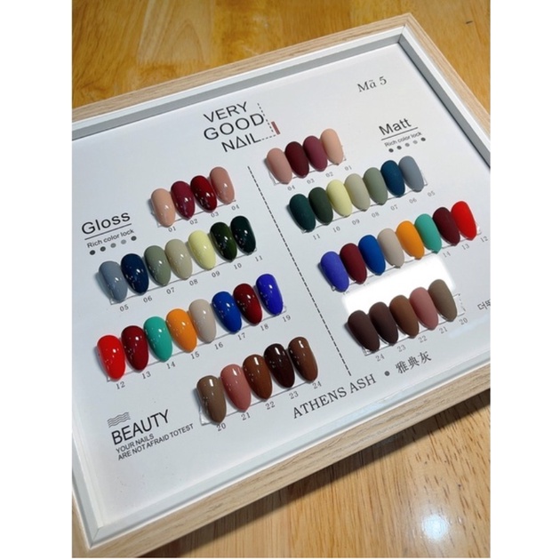 Set sơn gel 24 màu cao cấp kèm bảng màu như hình