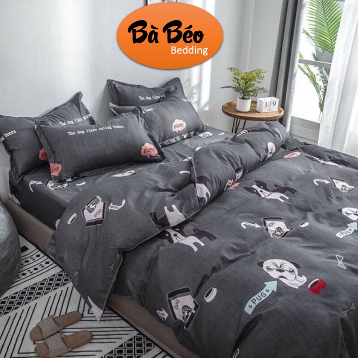 Vỏ chăn lồng được ruột 2m2x2m Cotton Poly có khoá kéo, hoạ tiết ngộ nghĩnh