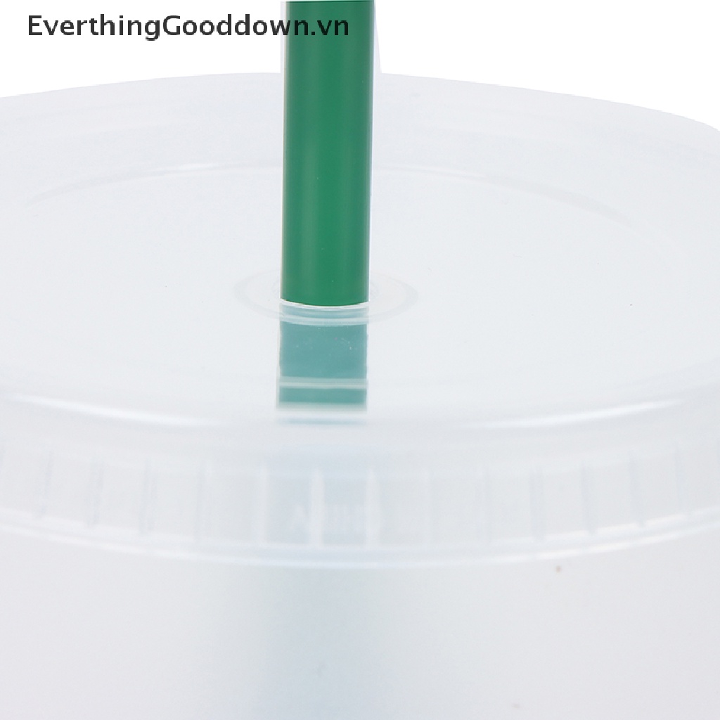 Everthinggood Cốc Uống Cà Phê Bằng Nhựa Mờ Có Ống Hút Thay Đổi Màu Sắc