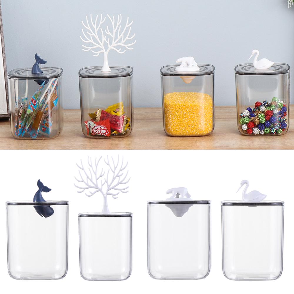 Hộp Đựng Tăm Bông / Tăm Xỉa Răng Để Bàn Trang Trí Hình Gấu / Cây Cối Ốp