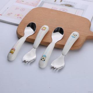 Bộ Muỗng Nĩa Ăn Cho Bé Bằng Thép Không Gỉ