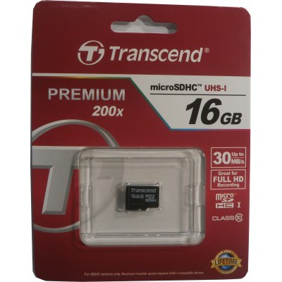 Thẻ nhớ Micro SD 16Gb Transcend Premium Siêu bền bh trọn đời