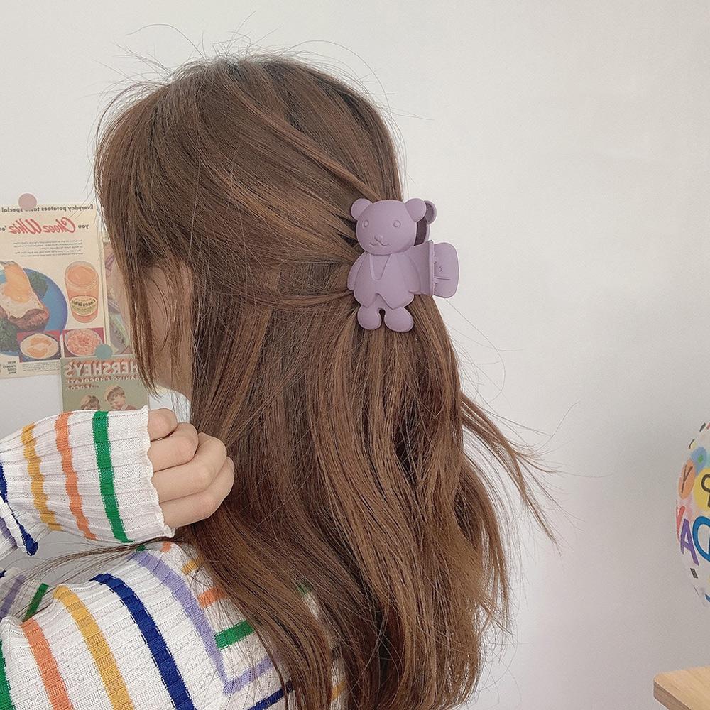 Kẹp Tóc Móng Vuốt Hình Gấu Hoạt Hình Màu Kẹo Ngọt Dành Cho Bạn Nữ