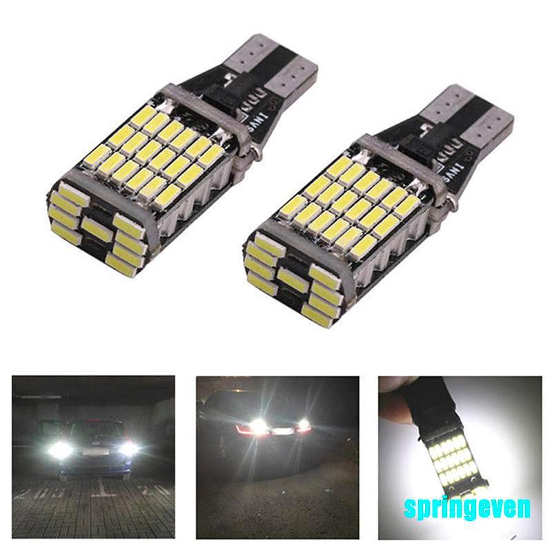 Bộ 2 bóng đèn LED T15 W16W 45 SMD 4014 6000K cho xe hơi