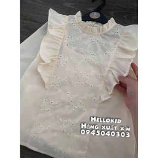 Áo sơmi bé gái đục lỗ