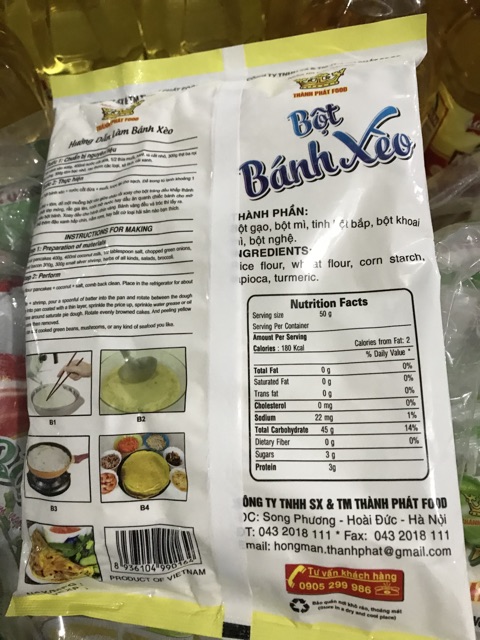 Bột Bánh Xèo Thành Phát không chất bảo quản 400g