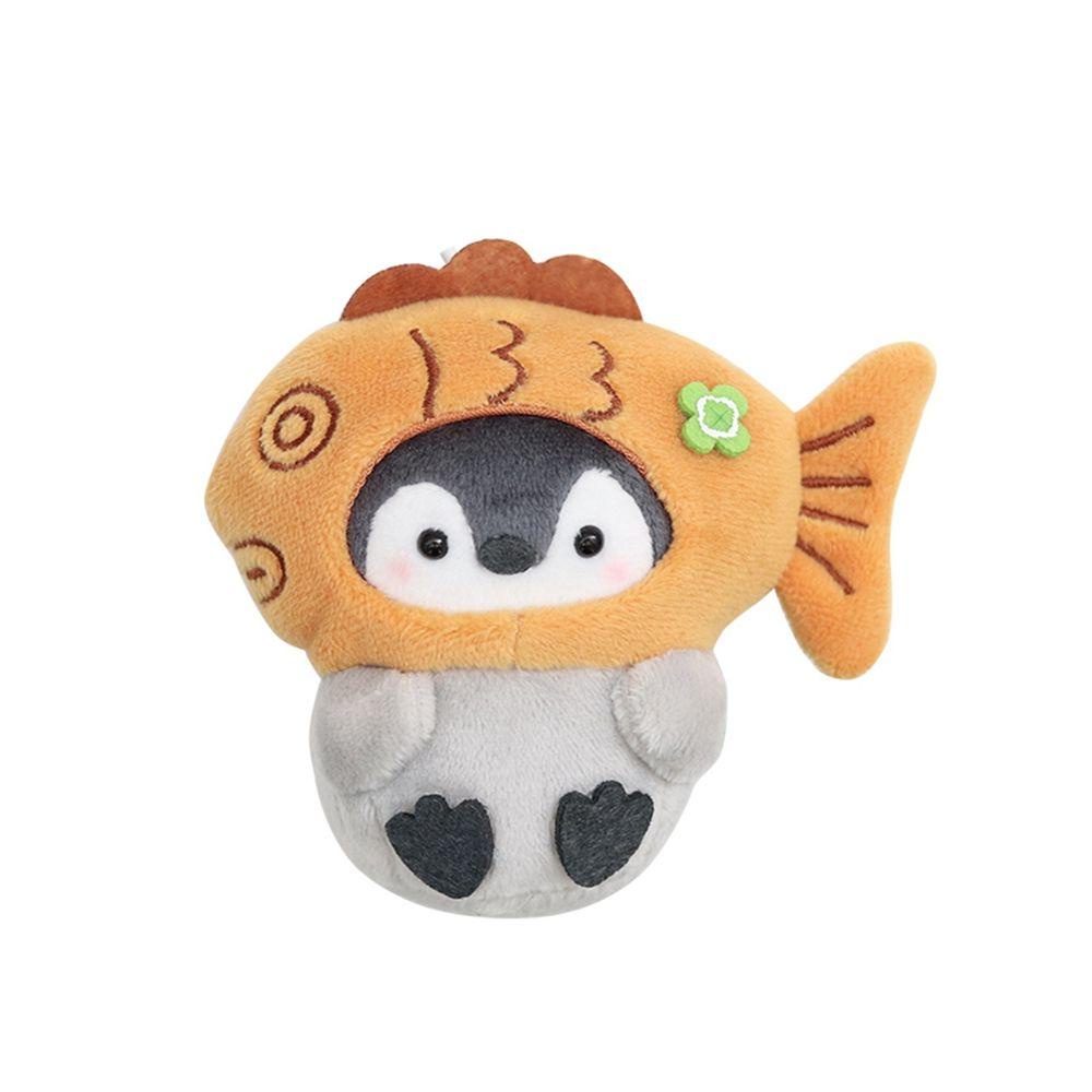 Móc Khóa Hình Chim Cánh Cụt Taiyaki Bằng Cotton PP Nhồi Bông Sáng Tạo Giá Đỡ