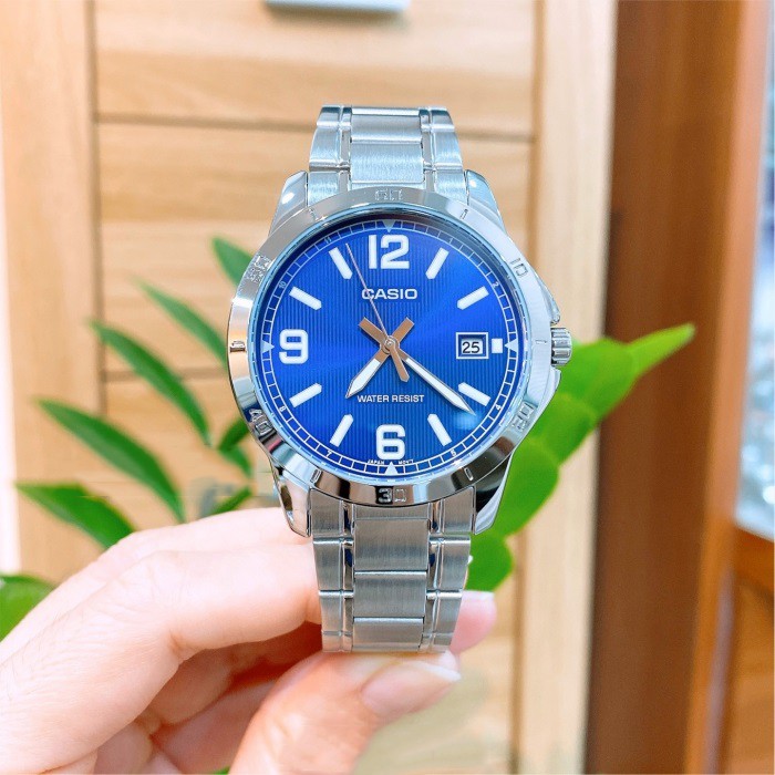 Đồng hồ đôi nam nữ dây kim loại Casio Anh Khuê MTP/LTP V004D-2B