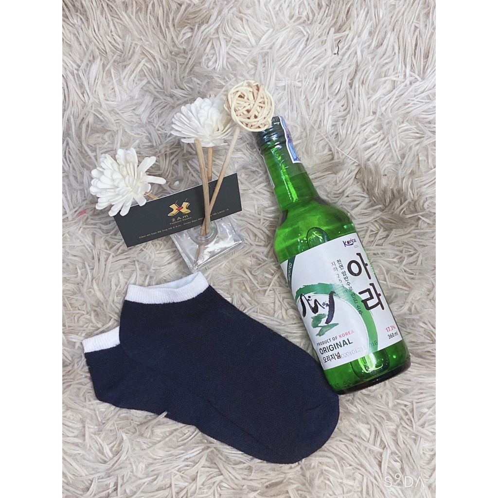 Tất Vớ Cổ Ngắn Nam Thời Trang 3 Màu Cổ Điển Trắng Đen Xám Cơ Bản Unisex Style Hàn Quốc