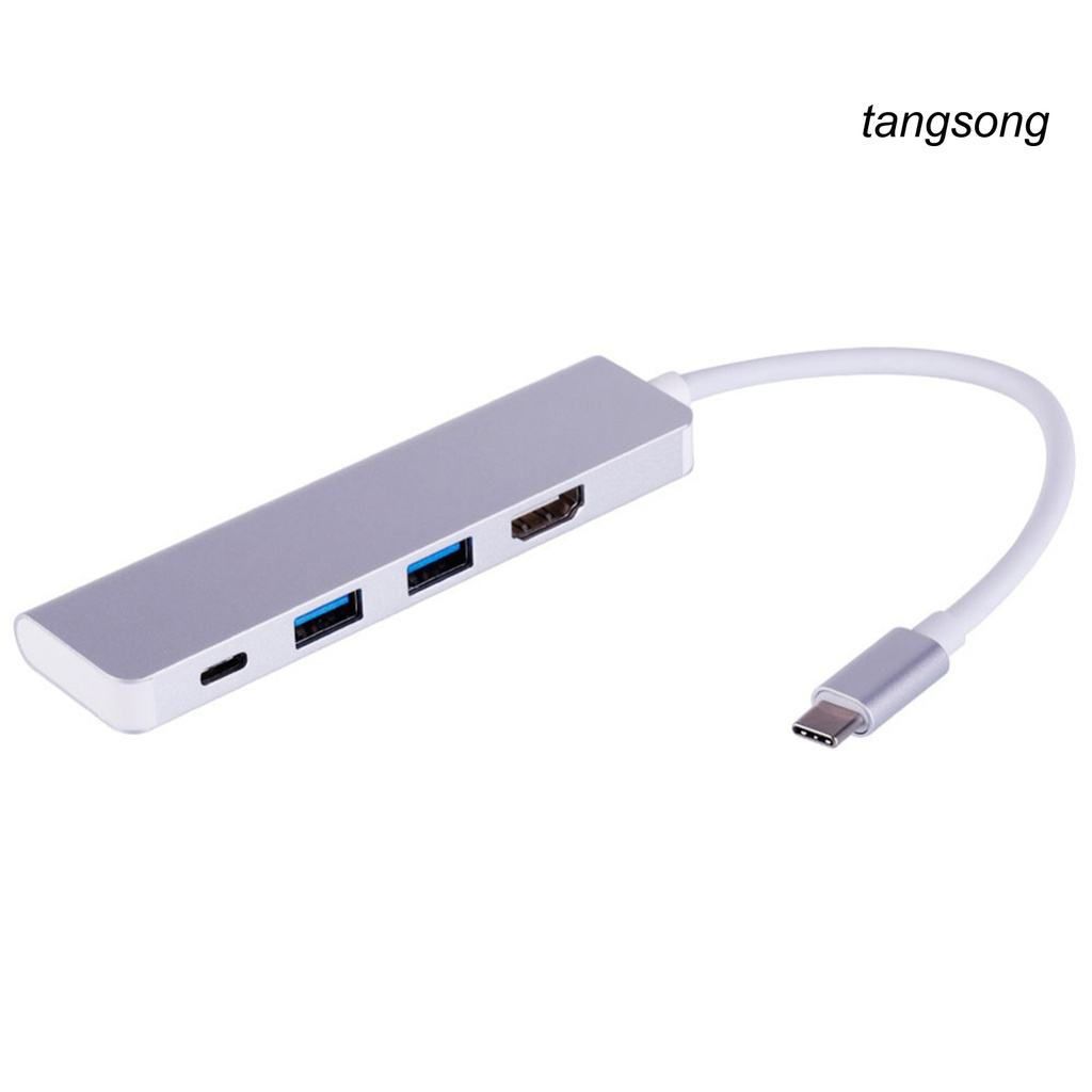 Bộ Chuyển Đổi Ts-4 Trong 1 Từ Type-C Sang Hdmi-Compatible Usb 3.0 Cho Máy Tính