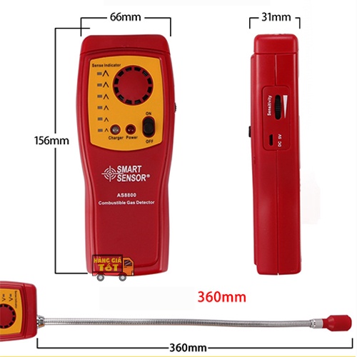 Máy Phát Hiện Khí Dễ Cháy, Khí Gas Smart Sensor AS8800