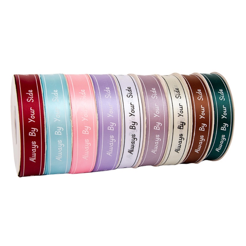Bộ 2 Cuộn Ruy Băng Satin In Chữ Always By Your Side Cho Tiệc Cưới