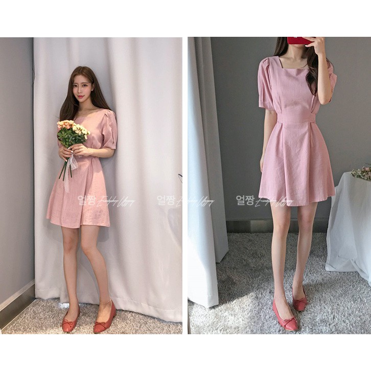 Đầm dáng xòe mini tay ngắn Emilyshop