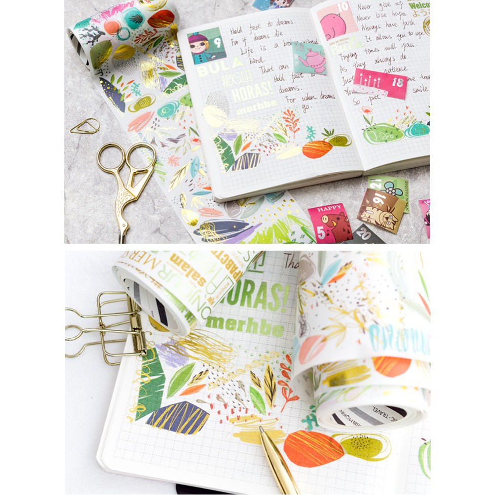 Băng dính washi tape size lớn WT135