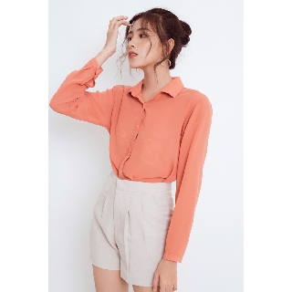 Áo sơ mi cam nữ EDINI - SM194