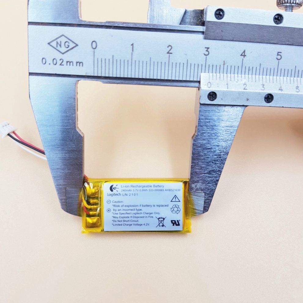 Pin Li-Polymer 240MAh AHB521630  Cho Camera Hành Trình, xác định GPS, Chuột Không Dây