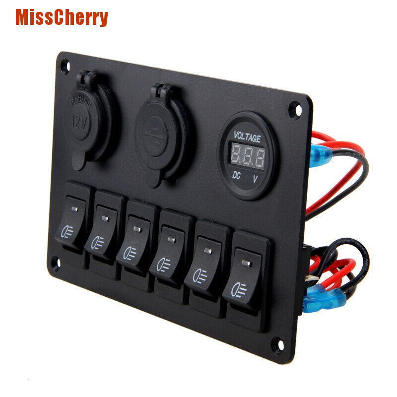 Bảng Điều Khiển Đèn Led 6 Chân Cho Xe Hơi / Tàu Thuyền / Xe Tải