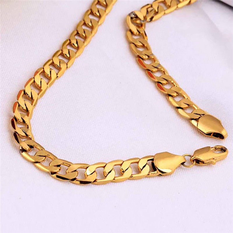 Dây Chuyền Nam Xoắn Lõi Thép Không Rỉ Mạ Vàng 18K 6Mm 24 &Quot;