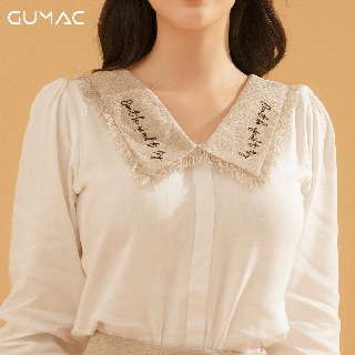 Áo thêu lá cổ AA751 GUMAC