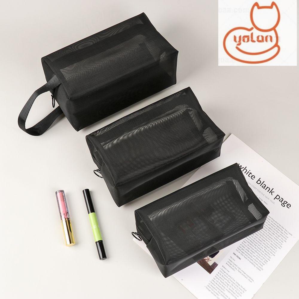 Túi đựng mỹ phẩm vải lưới có khóa kéo thích hợp mang đi du lịch