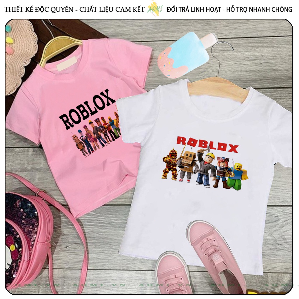 ÁO THUN robloxing game UNISEX PHÔNG TRẮNG TAY NGẮN NAM NỮ GIA ĐÌNH CẶP ĐÔI SIZE TRẺ EM BÉ TRAI GÁI AOMIVN
