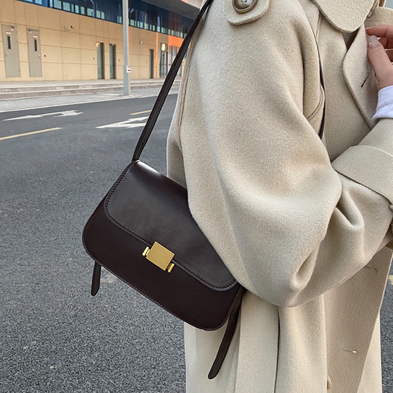 Túi đeo vai IELGY cỡ vuông nhỏ màu trơn phong cách phương tây thời trang cho nữ