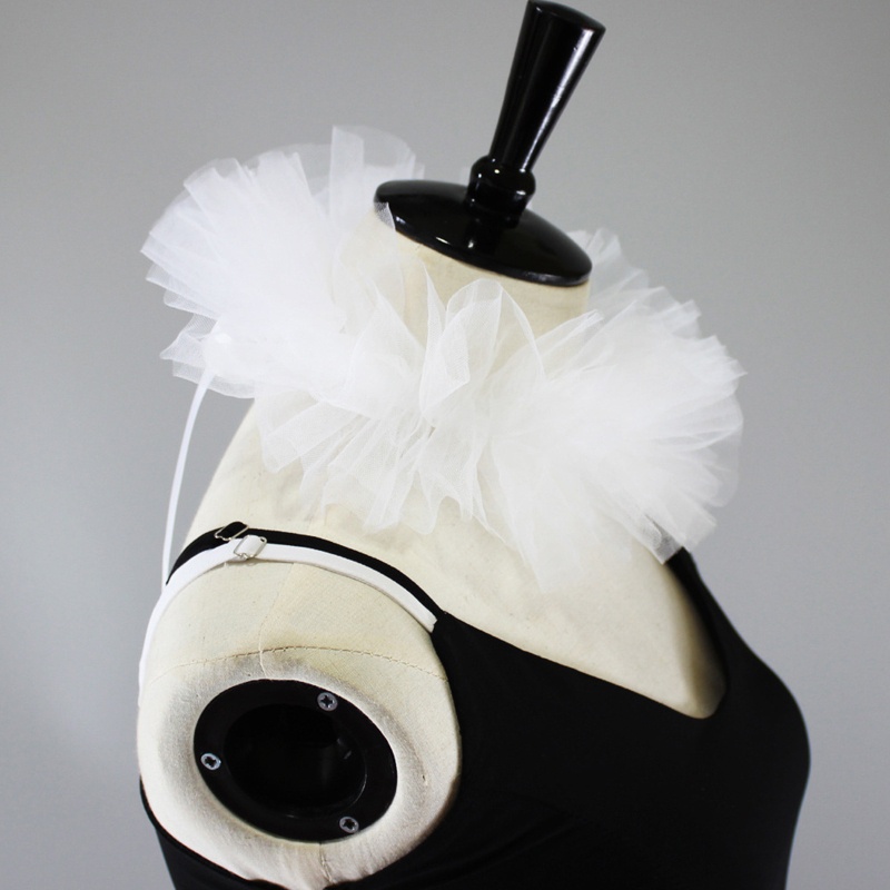 Vòng Cổ Choker Hóa Trang Chú Hề Bằng Vải Tuyn Nhiều Lớp Phối Lưới Cho Nữ