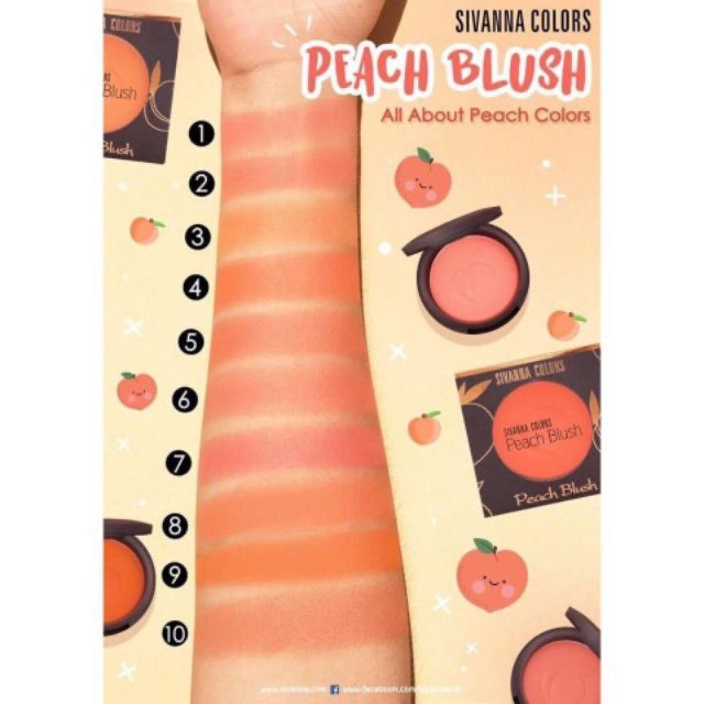 Phấn Má Hồng Sivanna Clorors Blush HF6017 – Peach (8g)