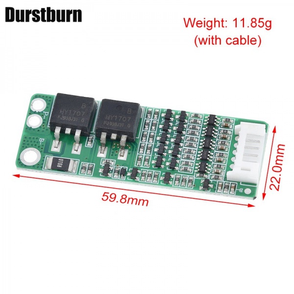 1 Bảng Mạch Bảo Vệ Pin Li-ion 5S 15A BMS 18650 18V 21V