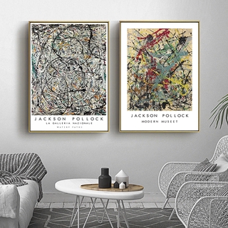Tranh Cuộn Treo Tường Trang Trí Hình Jackson Pollock