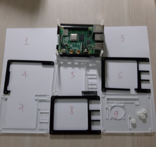 Vỏ mica cho Raspberry Pi 4 kèm quạt và tản  | BigBuy360 - bigbuy360.vn