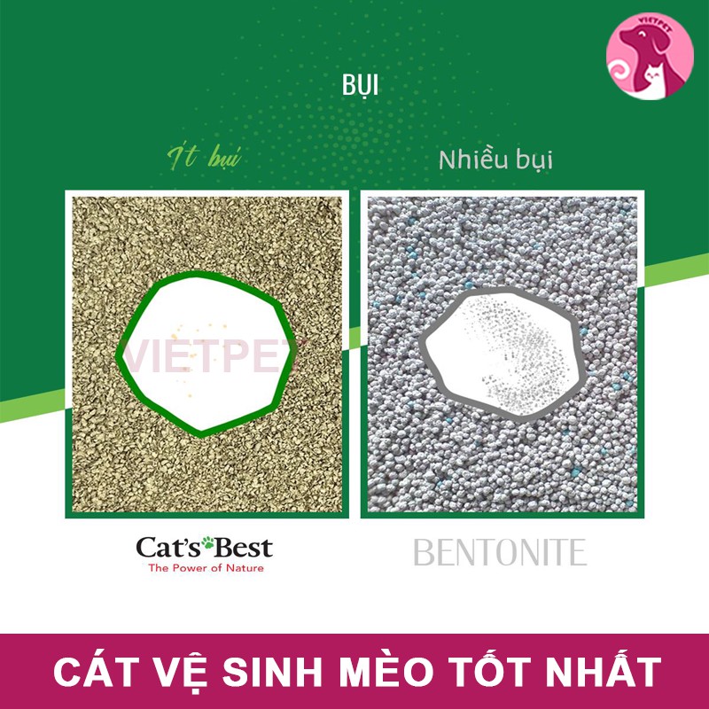 [TẶNG XÚC XÍCH] Cát hữu cơ cho mèo - CAT'S BEST ORIGINAL (10L) - Cát vệ sinh hữu cơ vón cục khử mùi và vi trùng