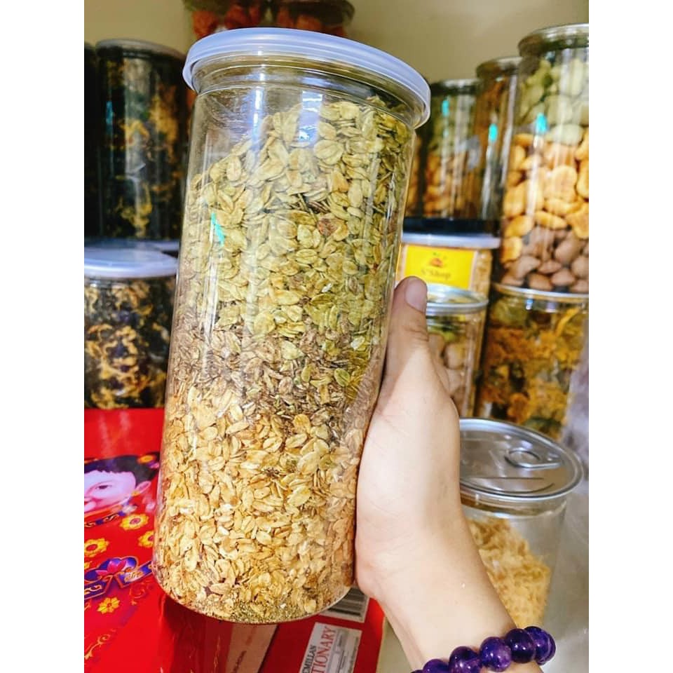 Yến Mạch mix 3 vị Matcha - Socola - hủ Pet 500g - Trai Đẹp Snack