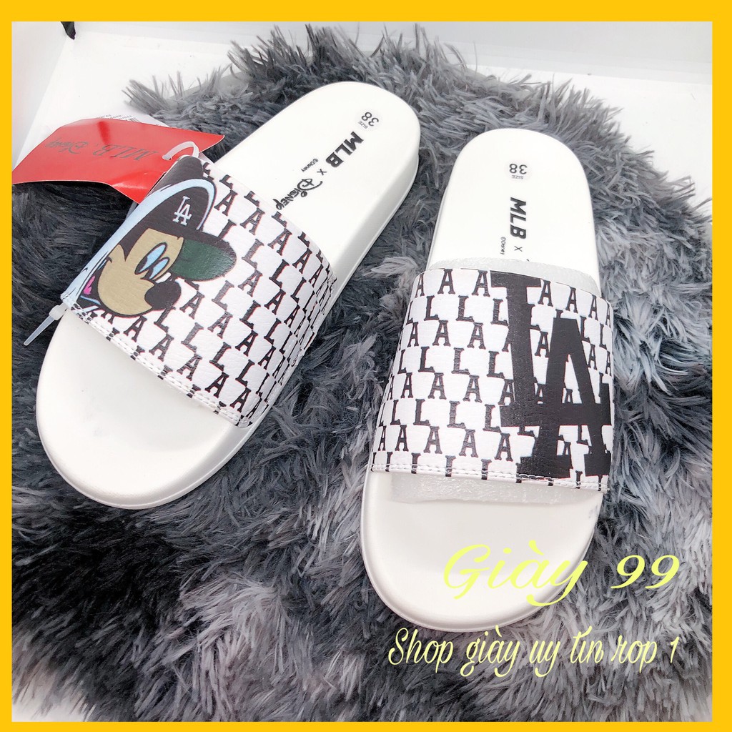 [ Hot - Hàng Chuẩn ] Dép Quai Ngang mL,b Micky L,A Trắng - Giày 99 | BigBuy360 - bigbuy360.vn