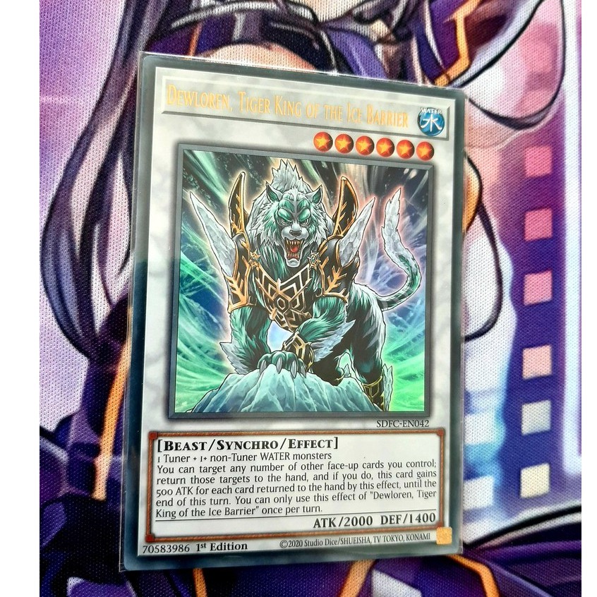 [ Đỗ Lạc Shop ] Thẻ Bài Yugioh Monster Dewloren, Tiger King of the Ice Barrier
