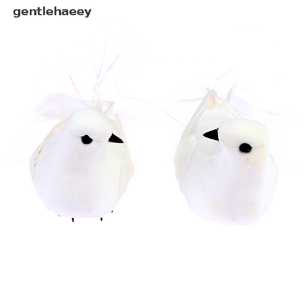 Set 2 Chú Chim Bồ Câu Giả Màu Trắng Dùng Để Trang Trí