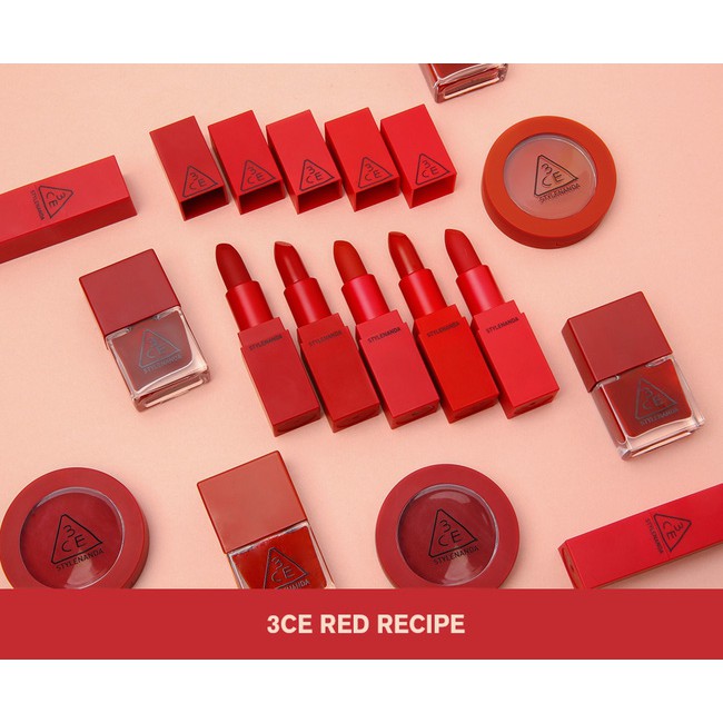 set son mini 3CE reb recipe tách thỏi