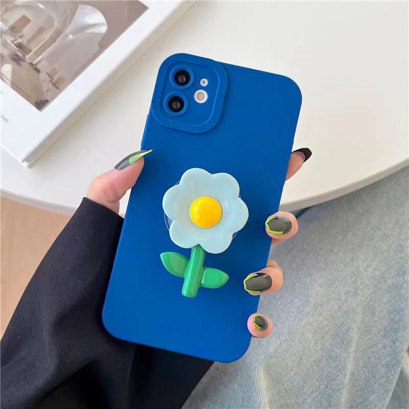 Ốp Điện Thoại Có Vòng Đỡ Hình Hoa 3D Cho Samsung Galaxy A11 A12 A20 A30 A50 A51 A71 A72 A52 A22 4G 5G A10S A20S A02 A03S A21S
